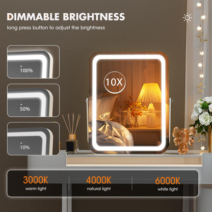 LED Bluetooth Makeup Mirror with Speakers & Magnification
