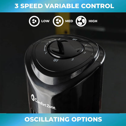 Portable Indoor Fan Tower, 3 Speeds, Bladeless Indoor Fan