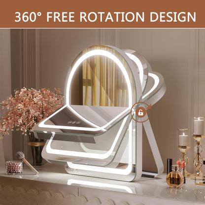 LED Bluetooth Makeup Mirror with Speakers & Magnification
